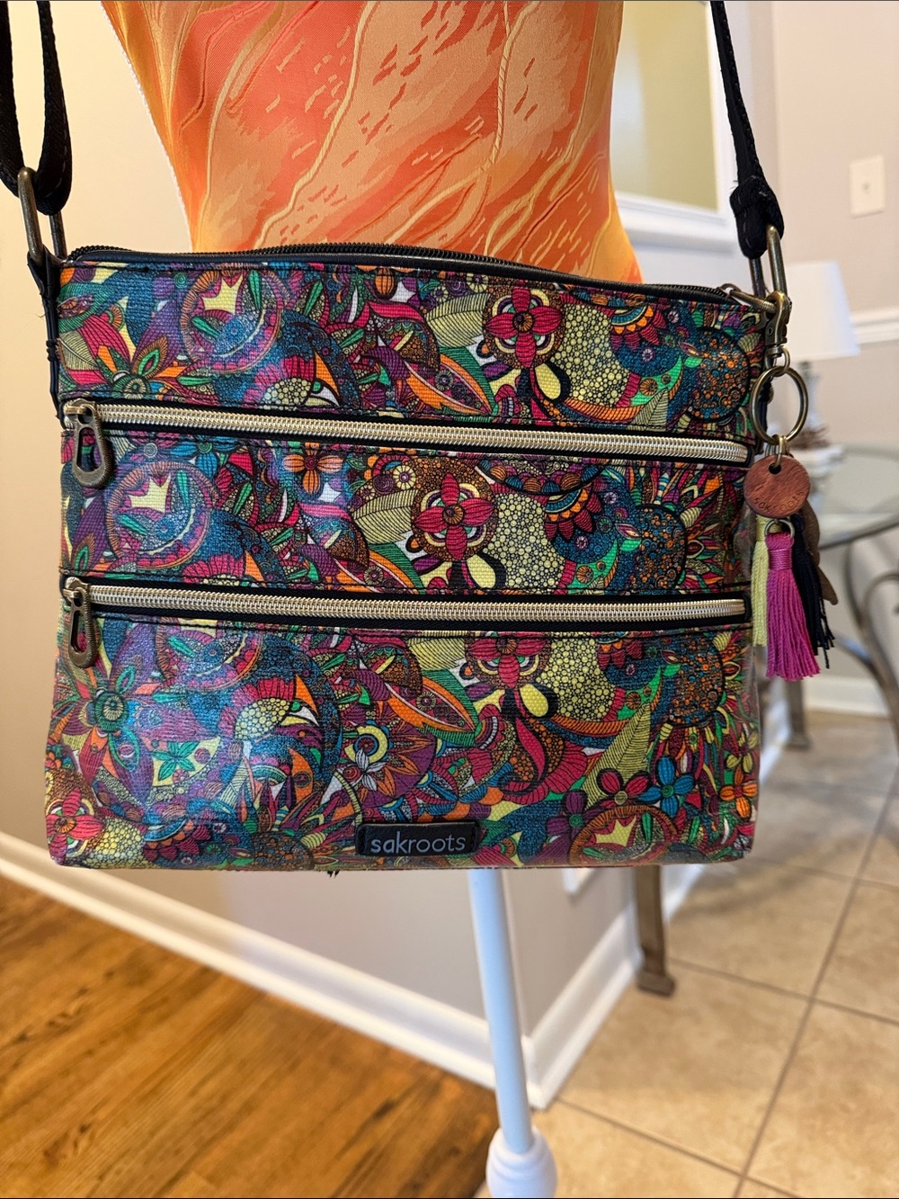 Sakroots Artist Circle Shoulder Purse Colorful Boho